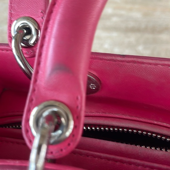 CHRISTIAN DIOR Raffia Tweed Medium Lady Dior Pink Beige - Picture 13 of 16